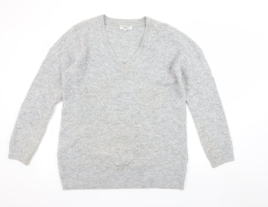 Womens UK Size S Cerulean by Blue Diamond Grey Pullover Jumper