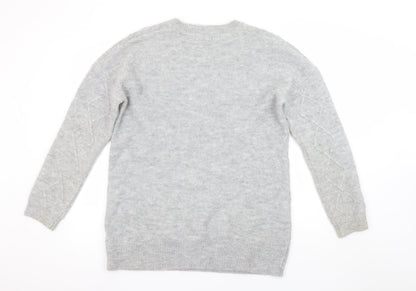 Womens UK Size S Cerulean by Blue Diamond Grey Pullover Jumper