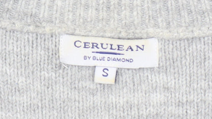 Womens UK Size S Cerulean by Blue Diamond Grey Pullover Jumper