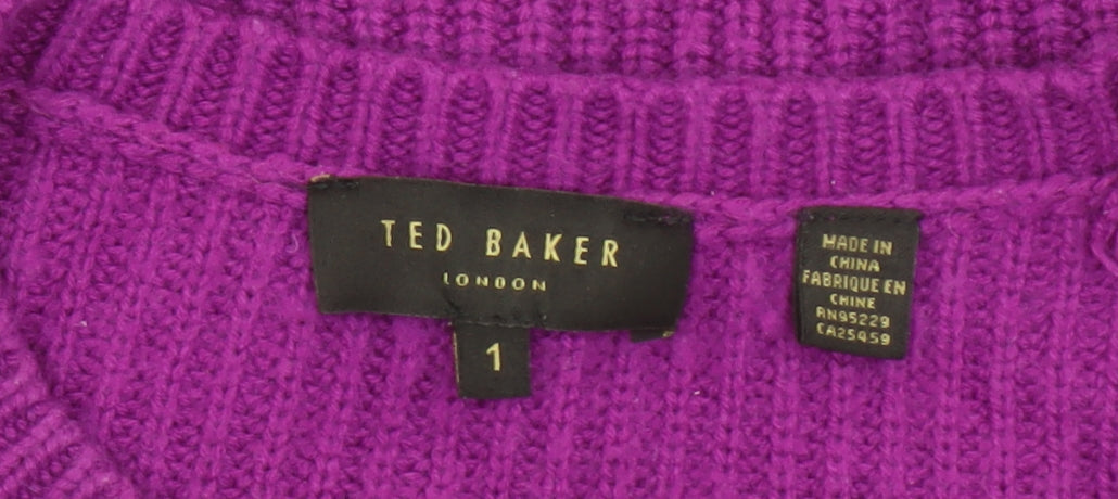 Womens UK Size S Ted Baker Purple Pullover Jumper