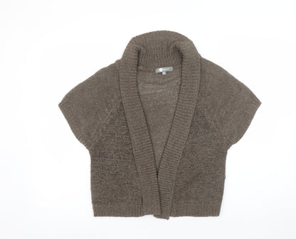 Womens UK Size M Mia Moda Brown Cardigan Jumper