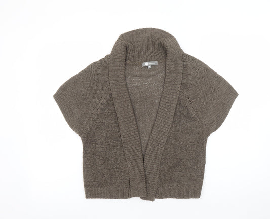 Womens UK Size M Mia Moda Brown Cardigan Jumper