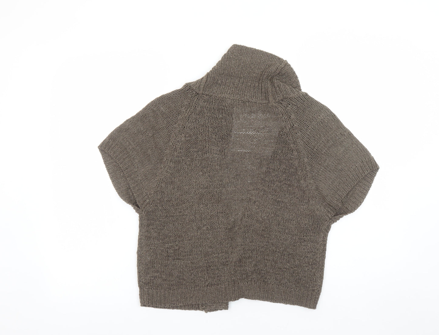 Womens UK Size M Mia Moda Brown Cardigan Jumper