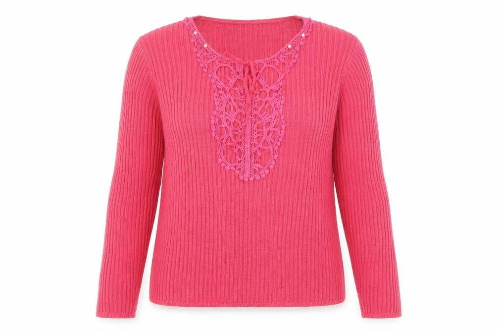 Womens UK Size 10/12 Cotton Traders Pink Pullover Jumper