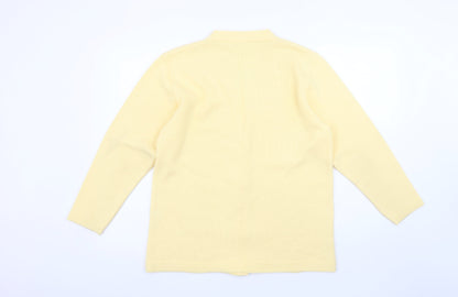 Womens UK Size ML Jennifer Yellow Cardigan Jumper