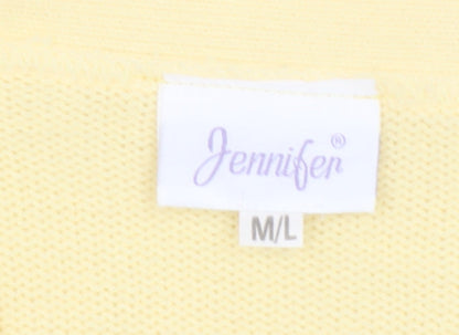 Womens UK Size ML Jennifer Yellow Cardigan Jumper