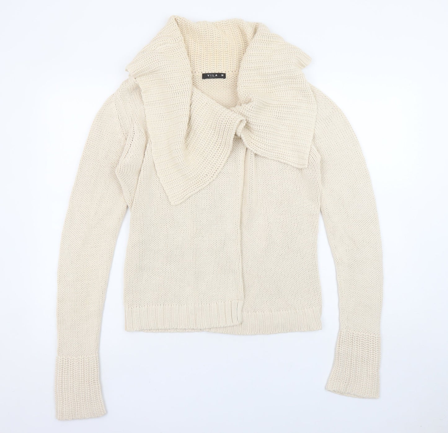 Womens UK Size M VILA Beige Cardigan Jumper