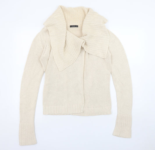 Womens UK Size M VILA Beige Cardigan Jumper