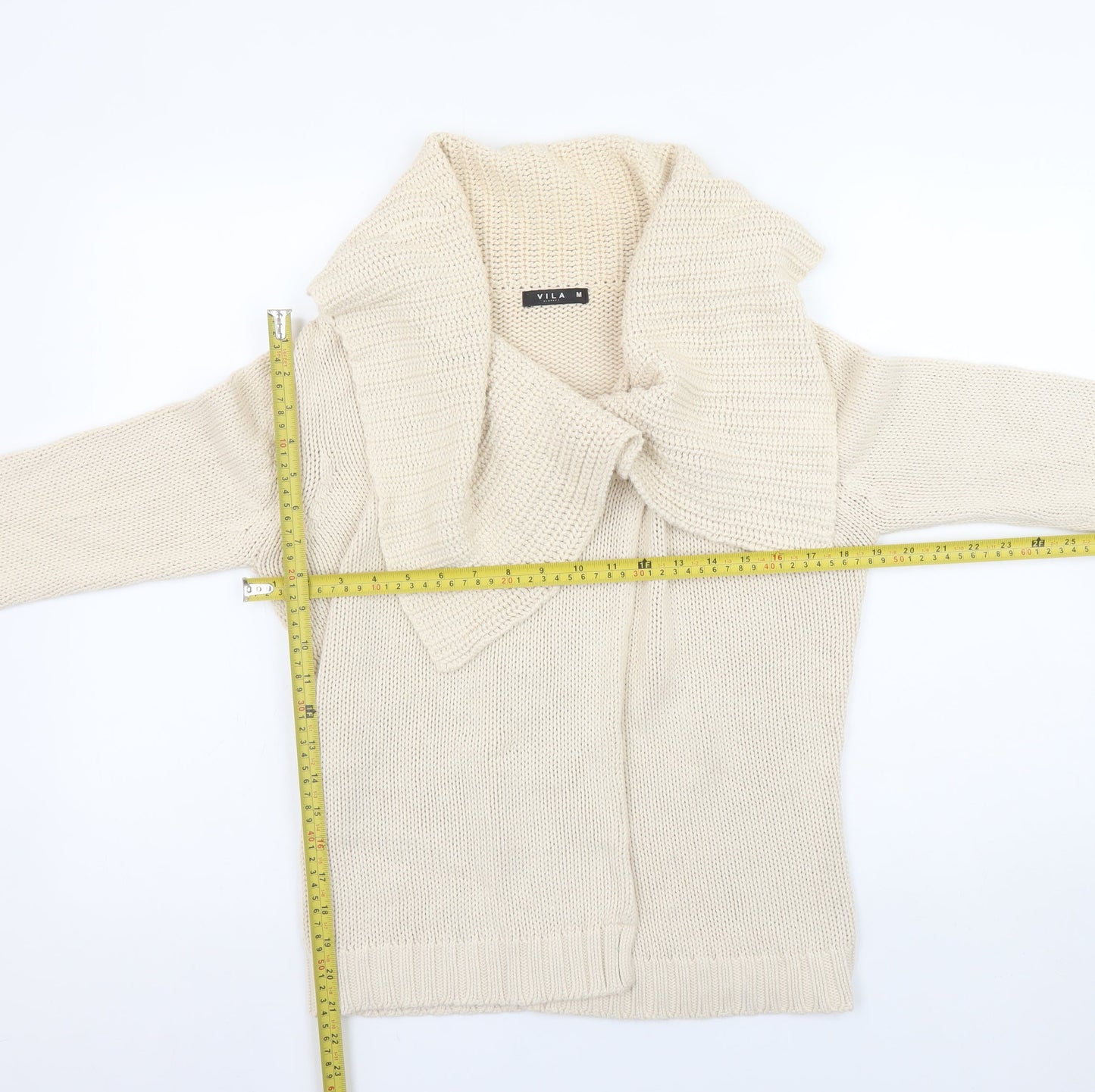 Womens UK Size M VILA Beige Cardigan Jumper