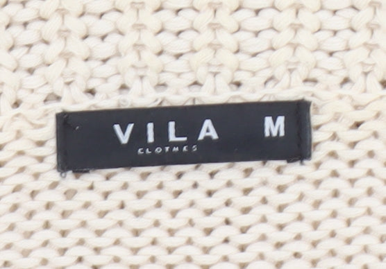 Womens UK Size M VILA Beige Cardigan Jumper