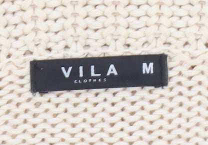 Womens UK Size M VILA Beige Cardigan Jumper