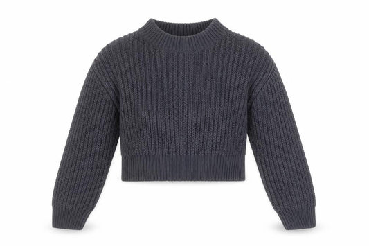 Girls UK Size 9 Years New Look Grey Pullover Jumper