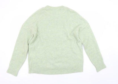 Womens UK Size S Peacocks Green Pullover Jumper