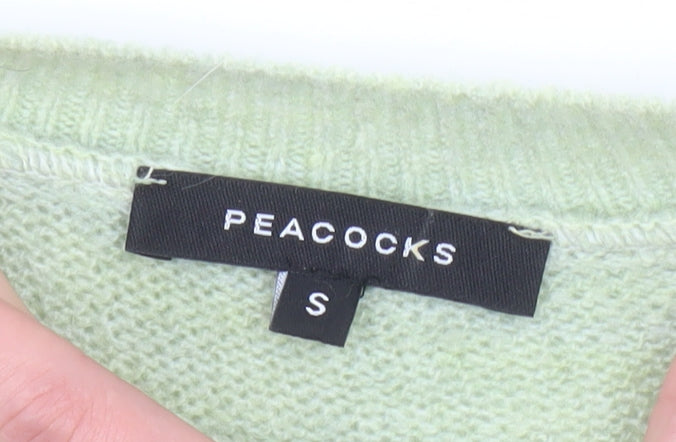 Womens UK Size S Peacocks Green Pullover Jumper