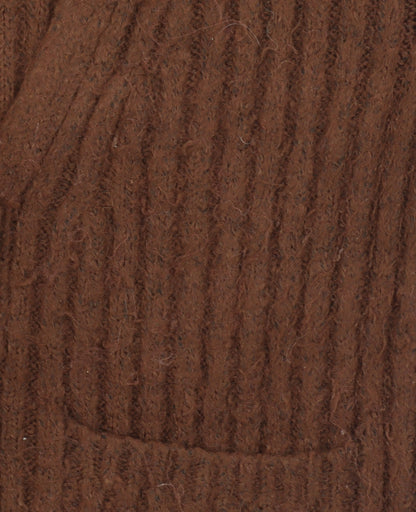 Jessica Simpson Women Brown Chunky-Knit Wool Blend Cardigan XS