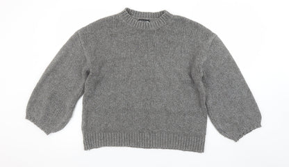 Womens UK Size M PRETTYLITTLETHING Grey Pullover Jumper