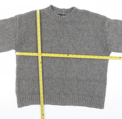 Womens UK Size M PRETTYLITTLETHING Grey Pullover Jumper