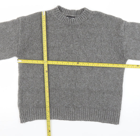 Womens UK Size M PRETTYLITTLETHING Grey Pullover Jumper