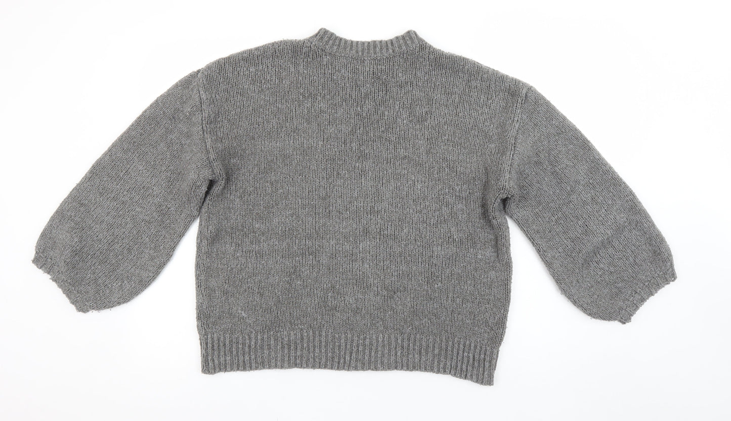 Womens UK Size M PRETTYLITTLETHING Grey Pullover Jumper