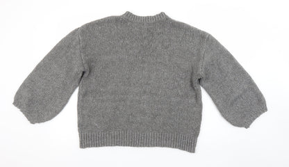 Womens UK Size M PRETTYLITTLETHING Grey Pullover Jumper