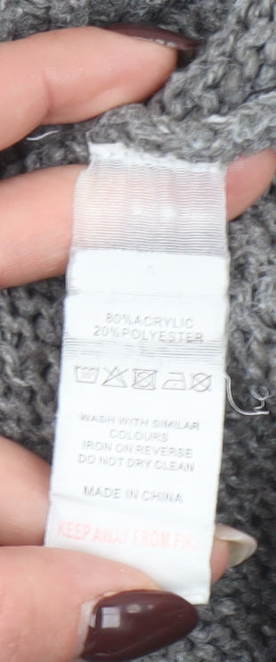 Womens UK Size M PRETTYLITTLETHING Grey Pullover Jumper