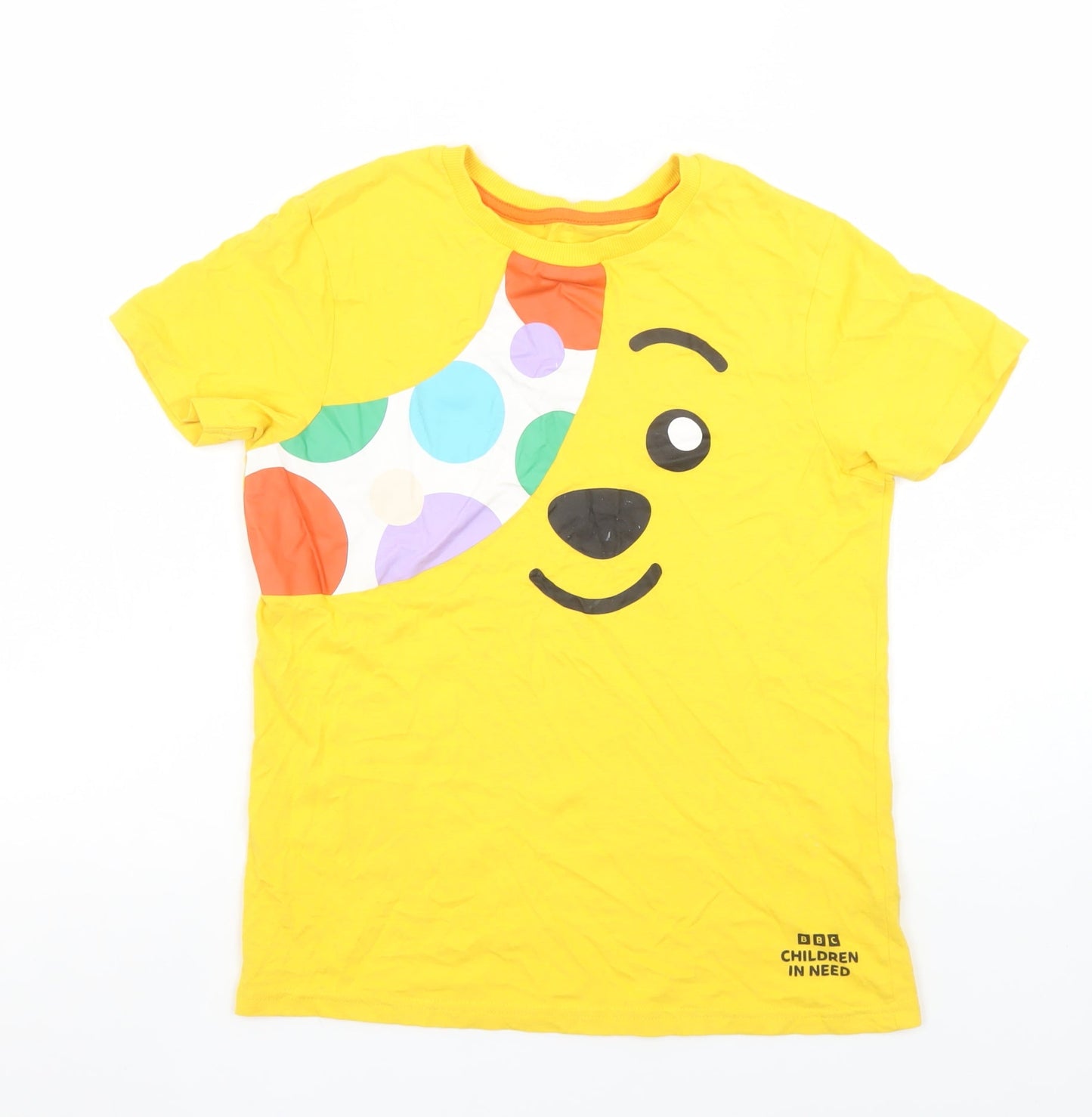 Girls UK Size 10-11 Years George Yellow Basic T-Shirt