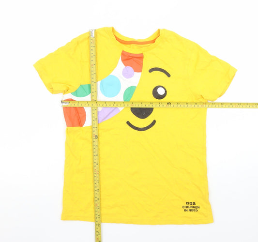 Girls UK Size 10-11 Years George Yellow Basic T-Shirt