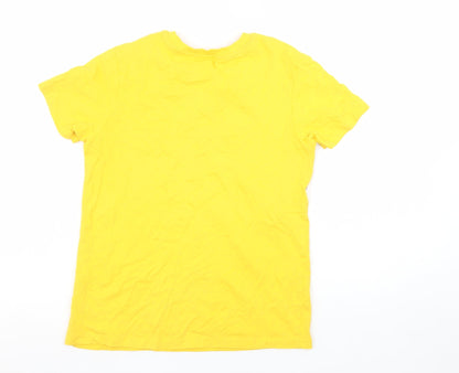 Girls UK Size 10-11 Years George Yellow Basic T-Shirt