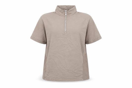 Womens UK Size XL PRETTYLITTLETHING Beige Basic Polo