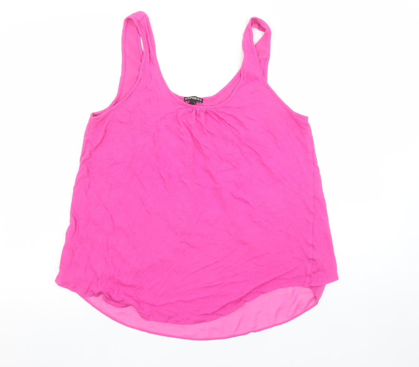 Womens UK Size L Express Pink Basic Tank