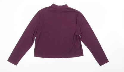 Womens UK Size XL Max Purple Basic T-Shirt