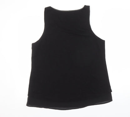 Womens UK Size L Crosby Black Basic Tank