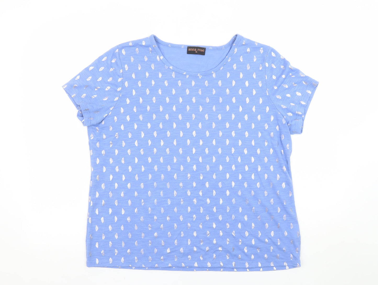 Womens UK Size XL Anna Rose Blue Basic T-Shirt