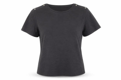 Womens UK Size L Oasis Black Basic T-Shirt