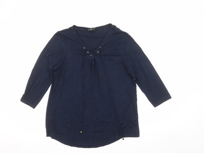 Womens UK Size 14 F&F Blue Tunic Blouse