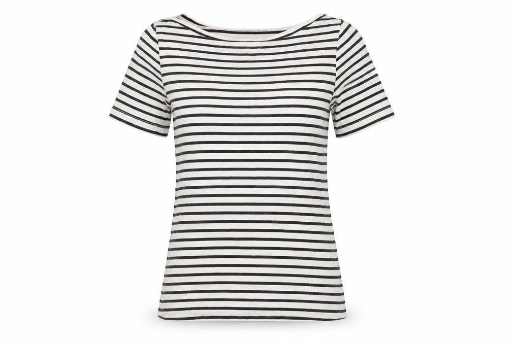 Womens UK Size 10 Warehouse Black Basic T-Shirt