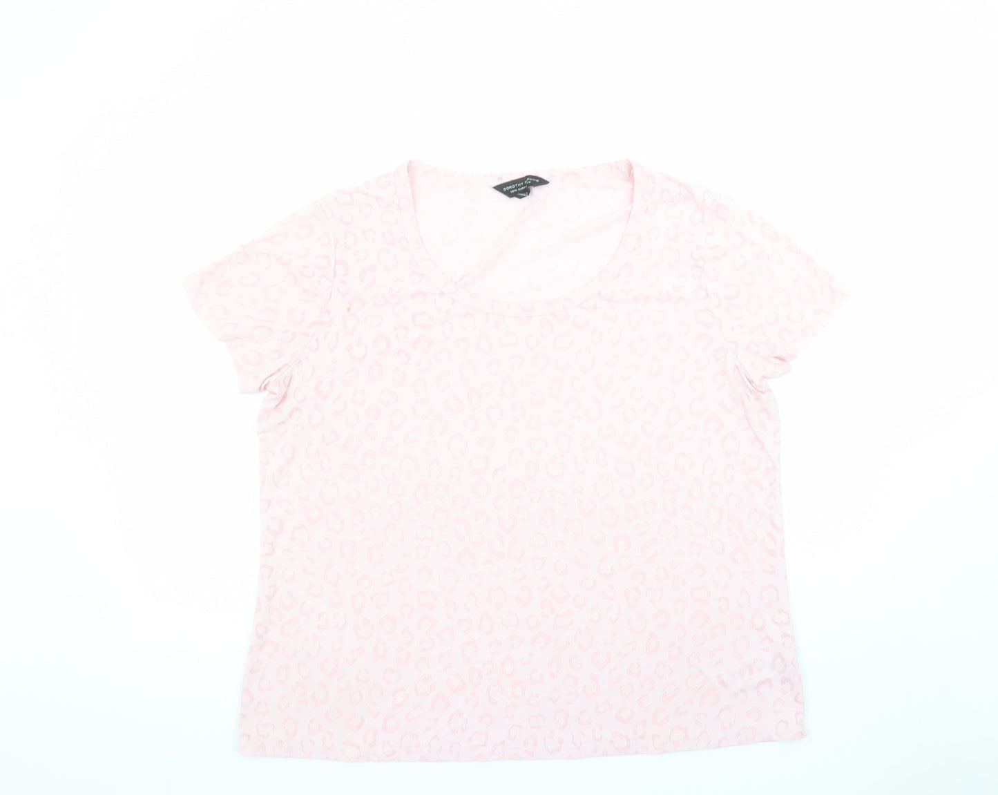 Womens UK Size 18 Dorothy Perkins Pink Basic T-Shirt