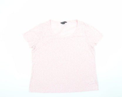 Womens UK Size 18 Dorothy Perkins Pink Basic T-Shirt