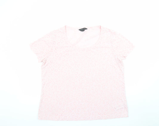Womens UK Size 18 Dorothy Perkins Pink Basic T-Shirt