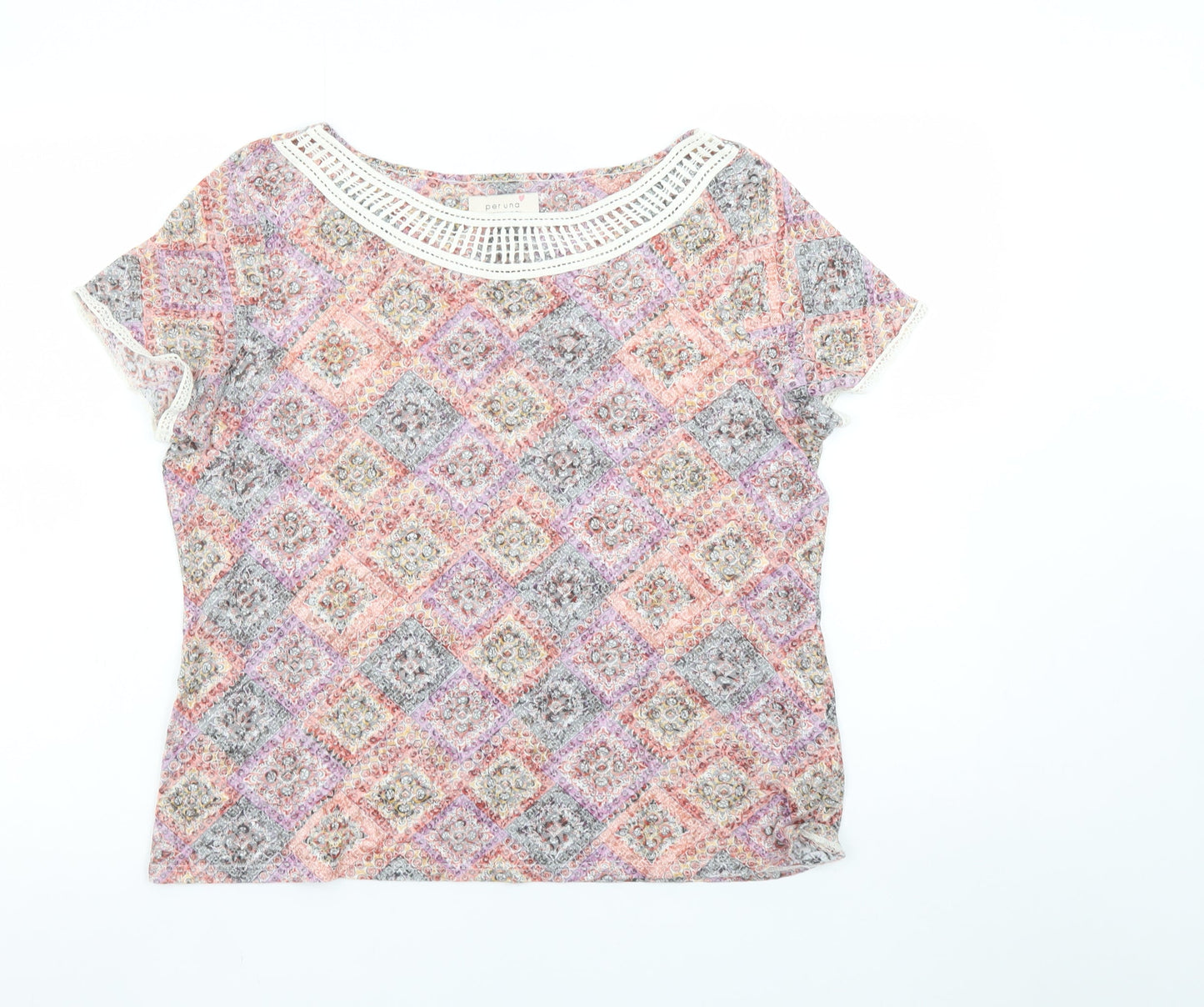Womens UK Size 16 Marks and Spencer Multicoloured Basic T-Shirt
