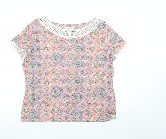 Womens UK Size 16 Marks and Spencer Multicoloured Basic T-Shirt