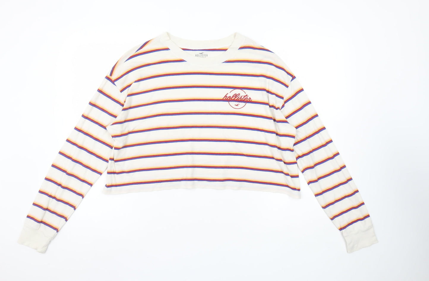 Womens UK Size S Hollister Multicoloured Cropped T-Shirt