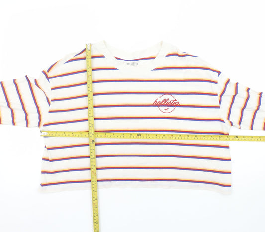 Womens UK Size S Hollister Multicoloured Cropped T-Shirt