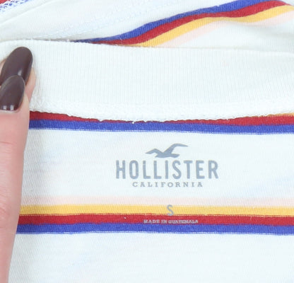Womens UK Size S Hollister Multicoloured Cropped T-Shirt