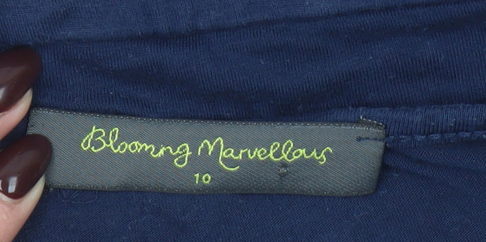 Womens UK Size 10 Blooming Marvellous Blue Wrap Blouse