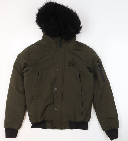 Mens UK Size XS Bee Inspired Green Bomber Jacket