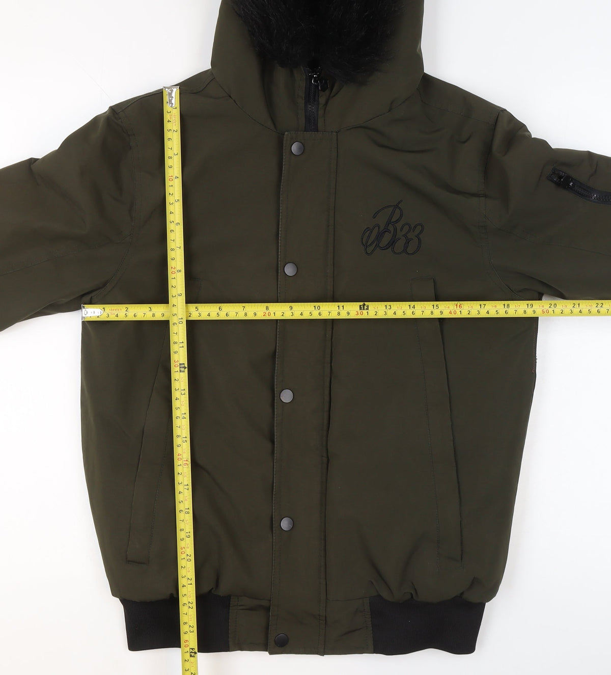 Mens UK Size XS Bee Inspired Green Bomber Jacket
