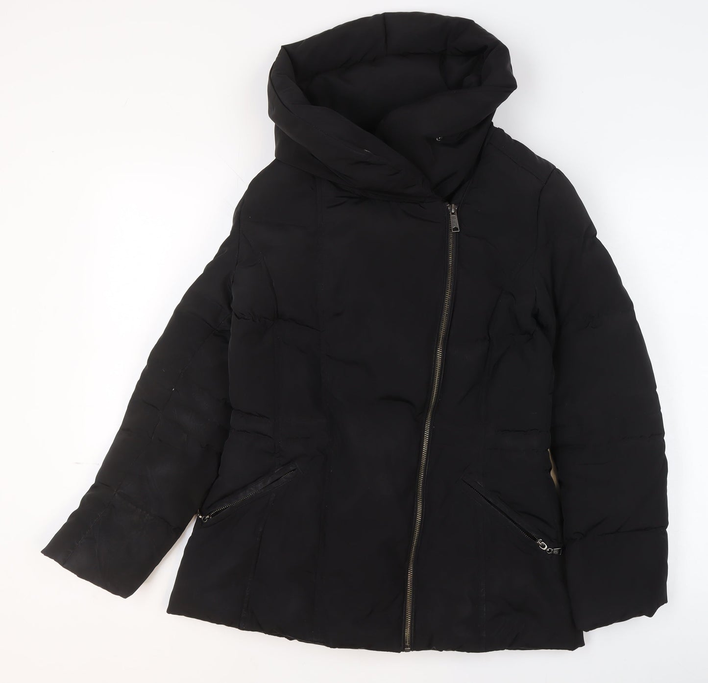 Womens UK Size 10 Betty Jackson Black Black Puffer Jacket