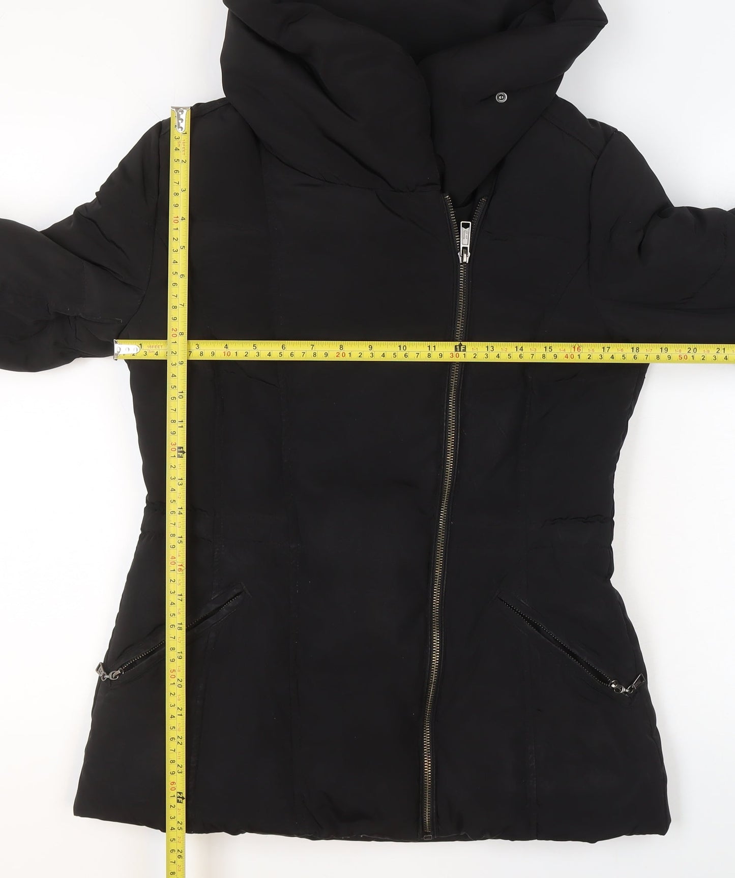 Womens UK Size 10 Betty Jackson Black Black Puffer Jacket