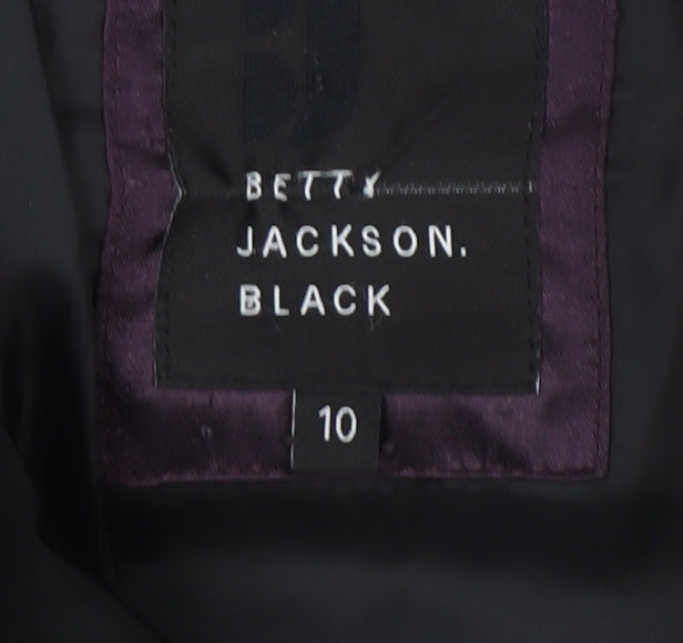 Womens UK Size 10 Betty Jackson Black Black Puffer Jacket